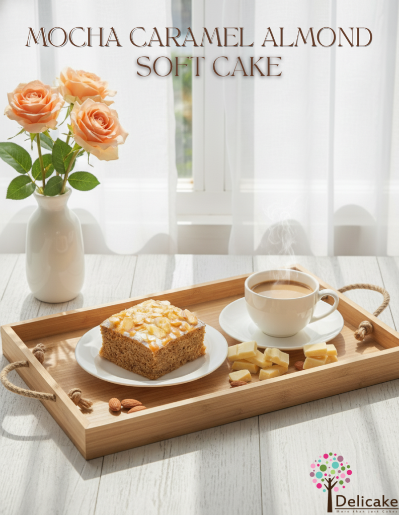 ซอฟต์เค้กมอคค่าคาราเมลอัลมอนด์